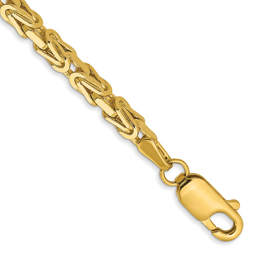 10K Yellow Gold 10K 2.5mm Byzantine Chain