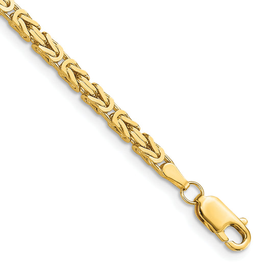 10K Yellow Gold 10K 2.5mm Byzantine Chain