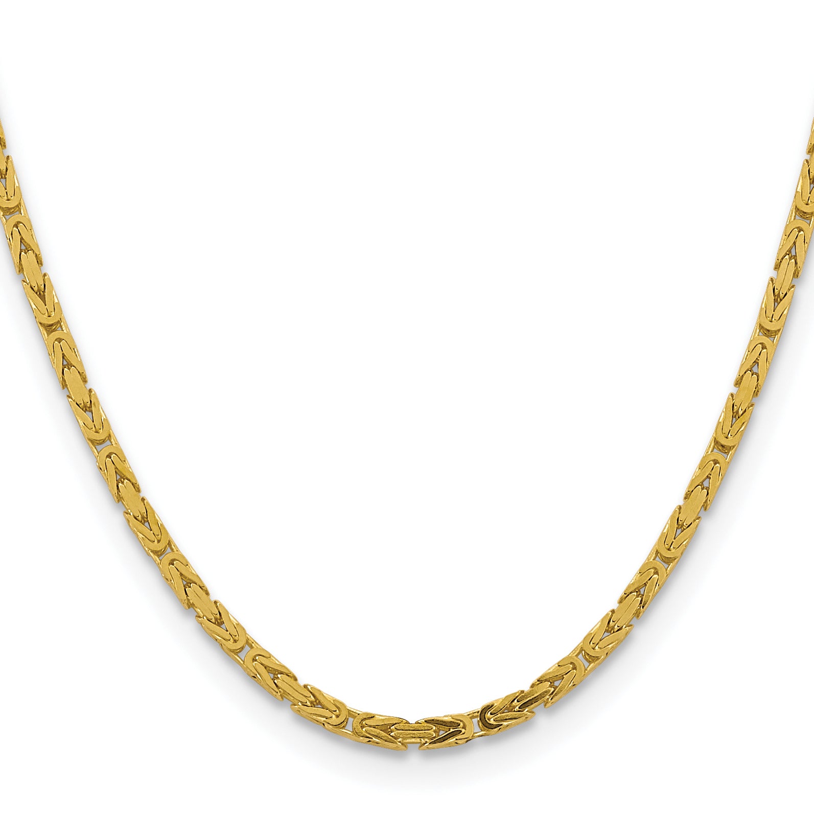 10K Yellow Gold 10K 3.25mm Byzantine Chain