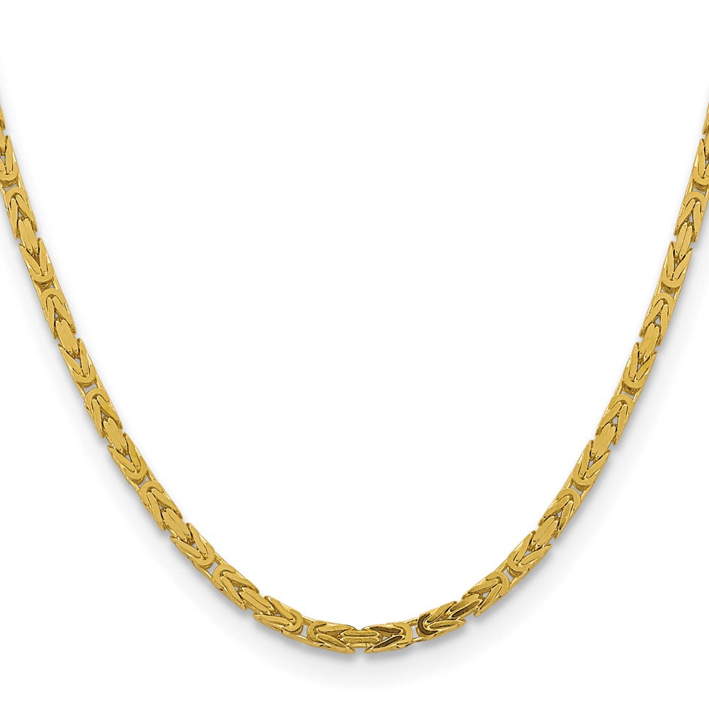10K Yellow Gold 3.25mm Byzantine Chain Necklace