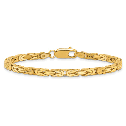 10K Yellow Gold 10K 3.25mm Byzantine Chain