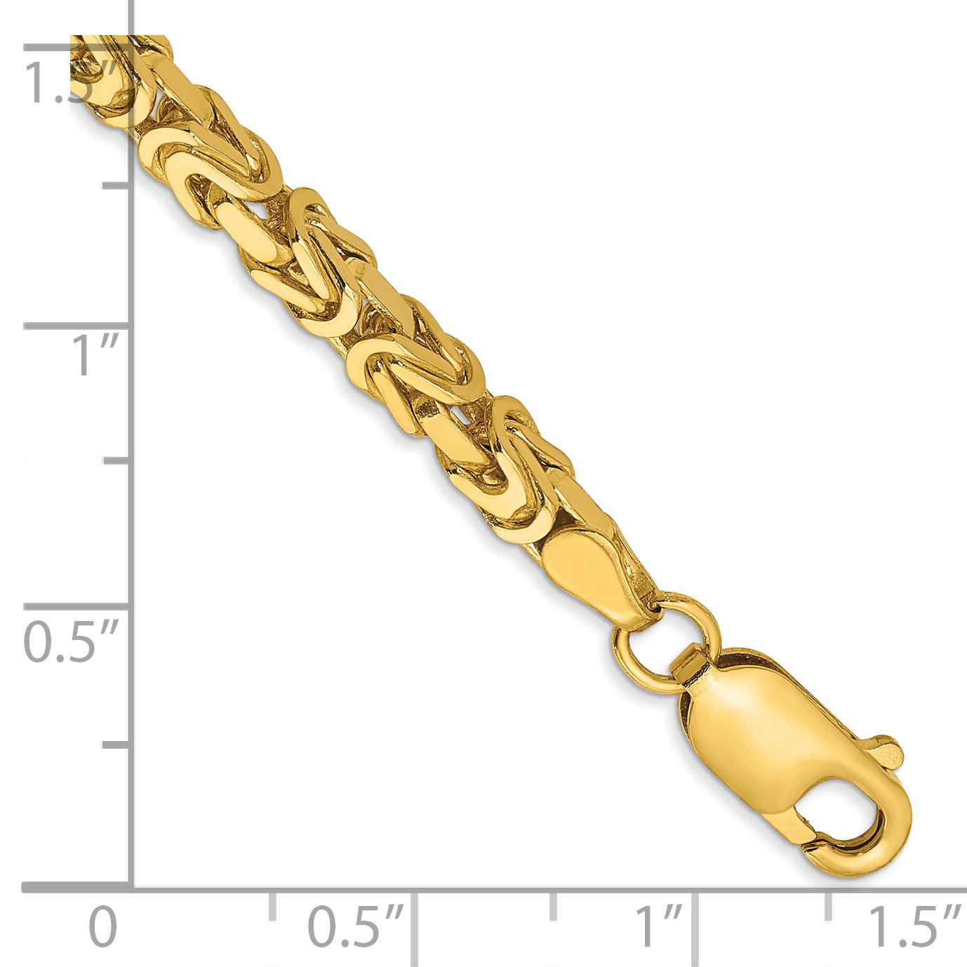 10K Yellow Gold 10K 3.25mm Byzantine Chain