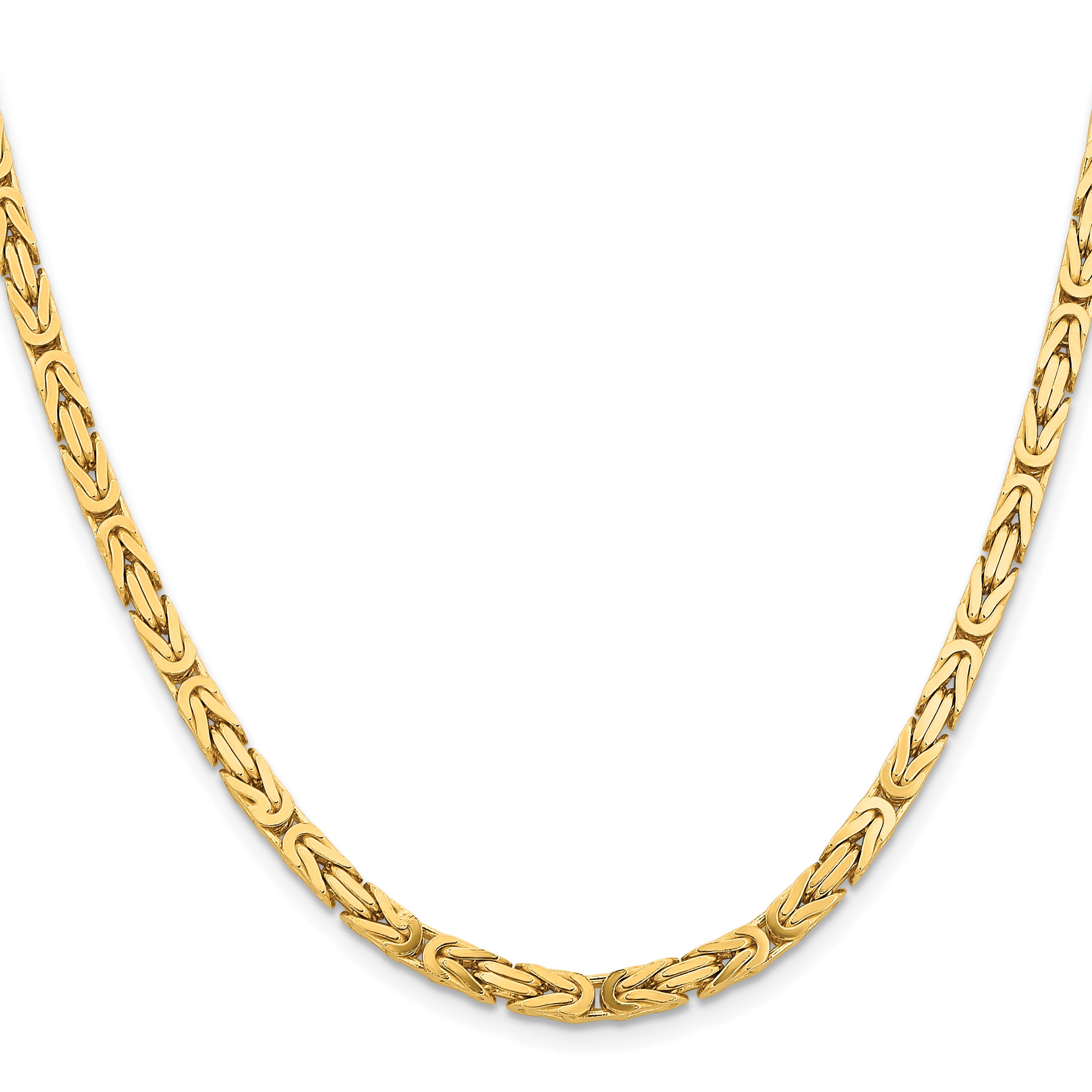10K Yellow Gold 10K 4mm Byzantine Chain
