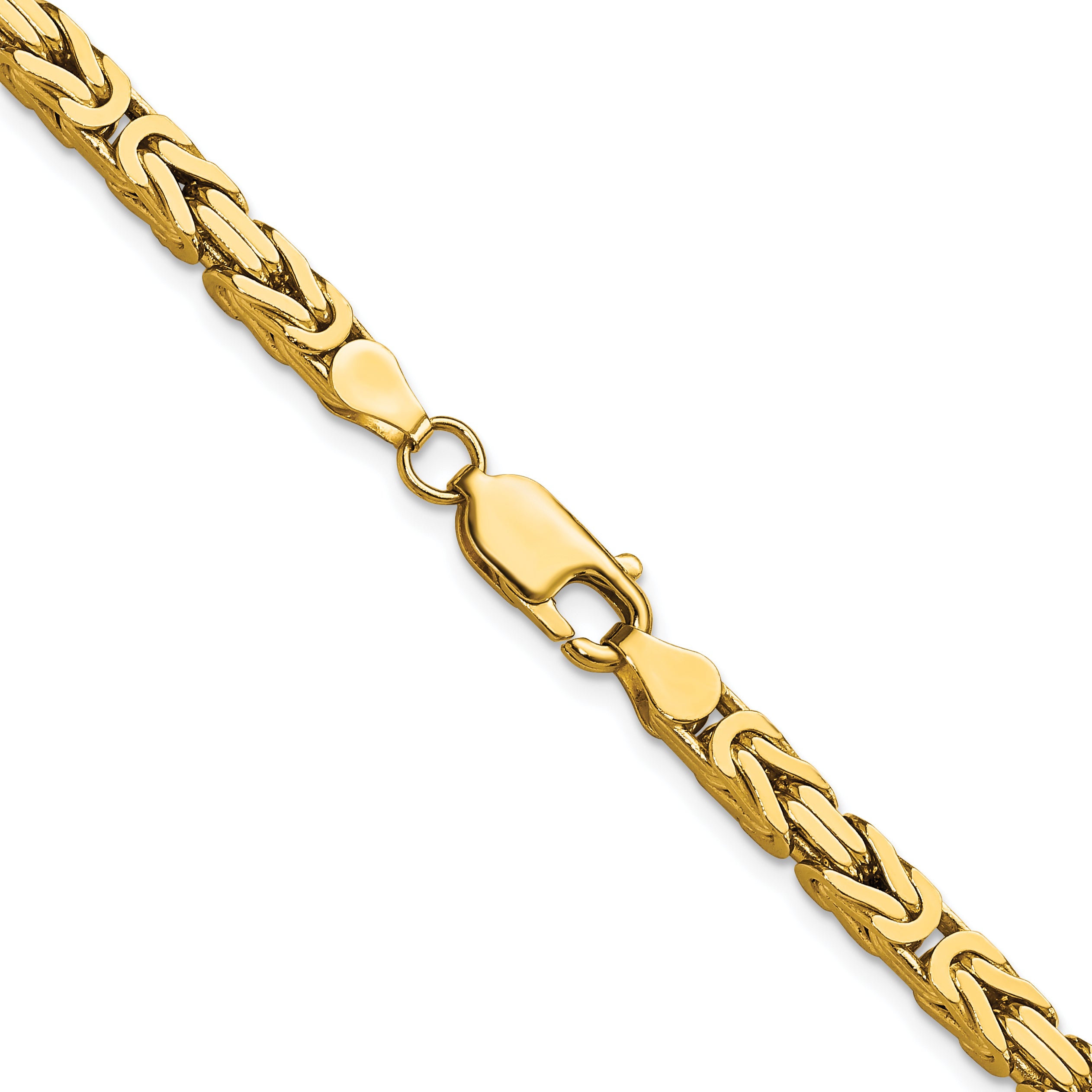 10K Yellow Gold 10K 4mm Byzantine Chain