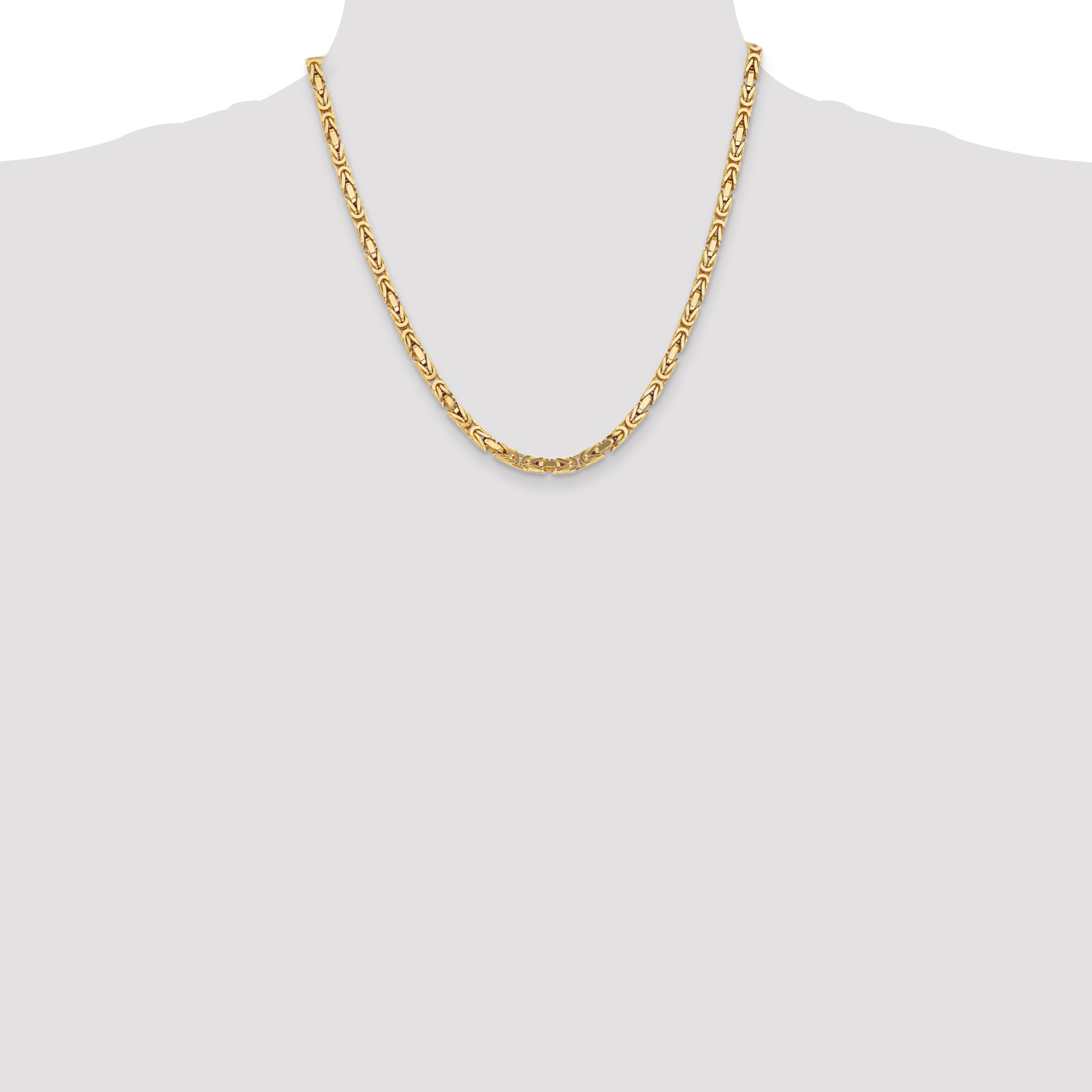 10K Yellow Gold 10K 4mm Byzantine Chain