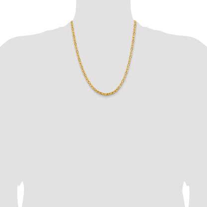 10K Yellow Gold 10K 4mm Byzantine Chain