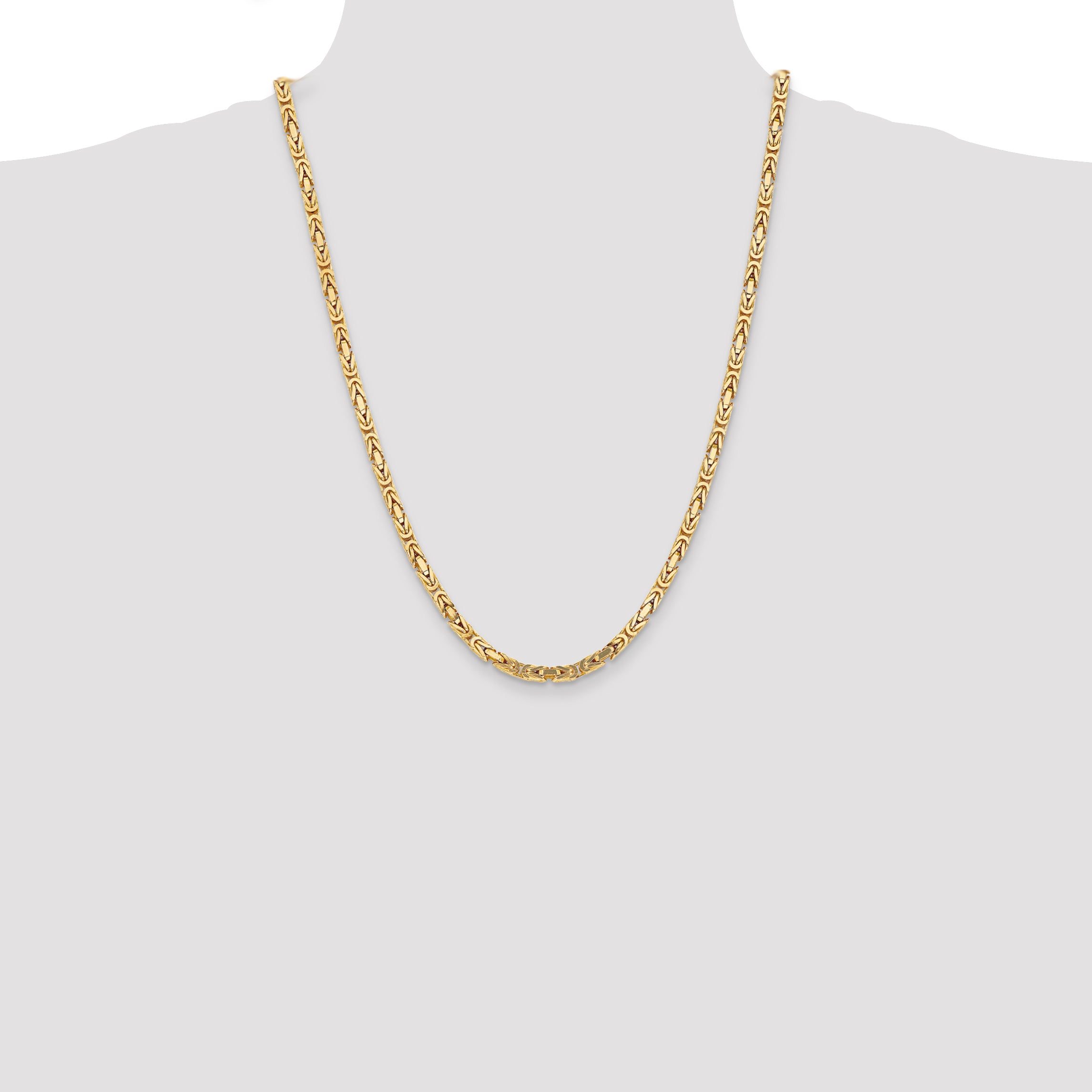 10K Yellow Gold 10K 4mm Byzantine Chain
