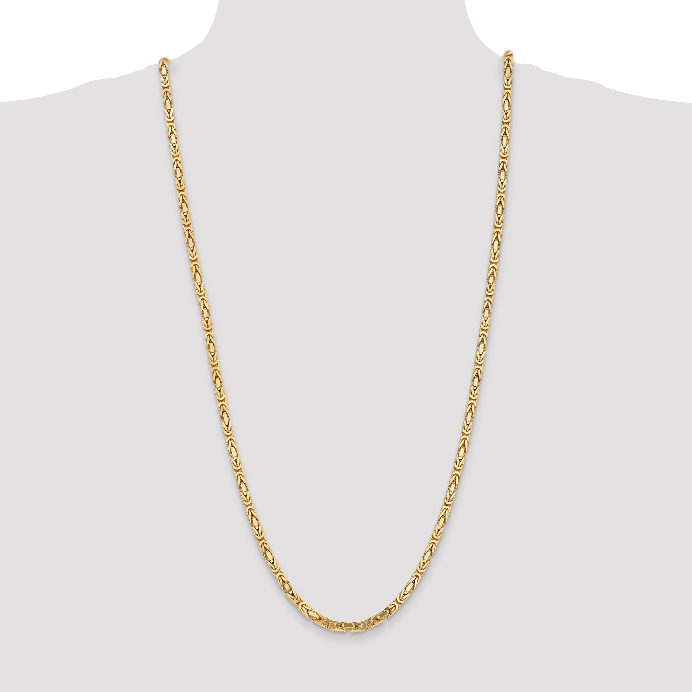 10K Yellow Gold 10K 4mm Byzantine Chain