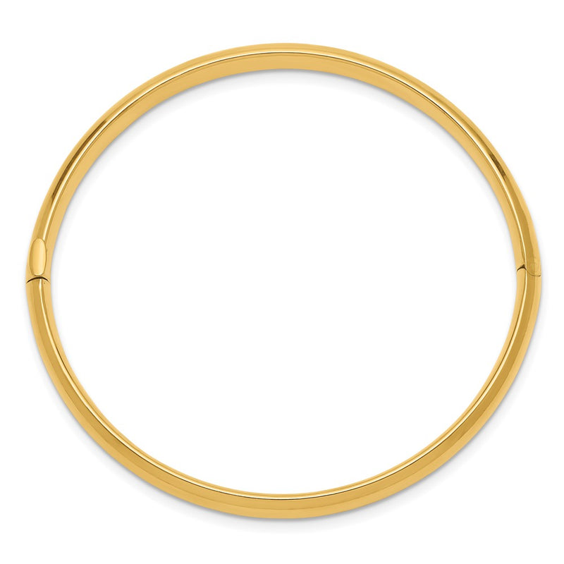 10K Yellow Gold 3/16 Polished Hinged Baby Bangle