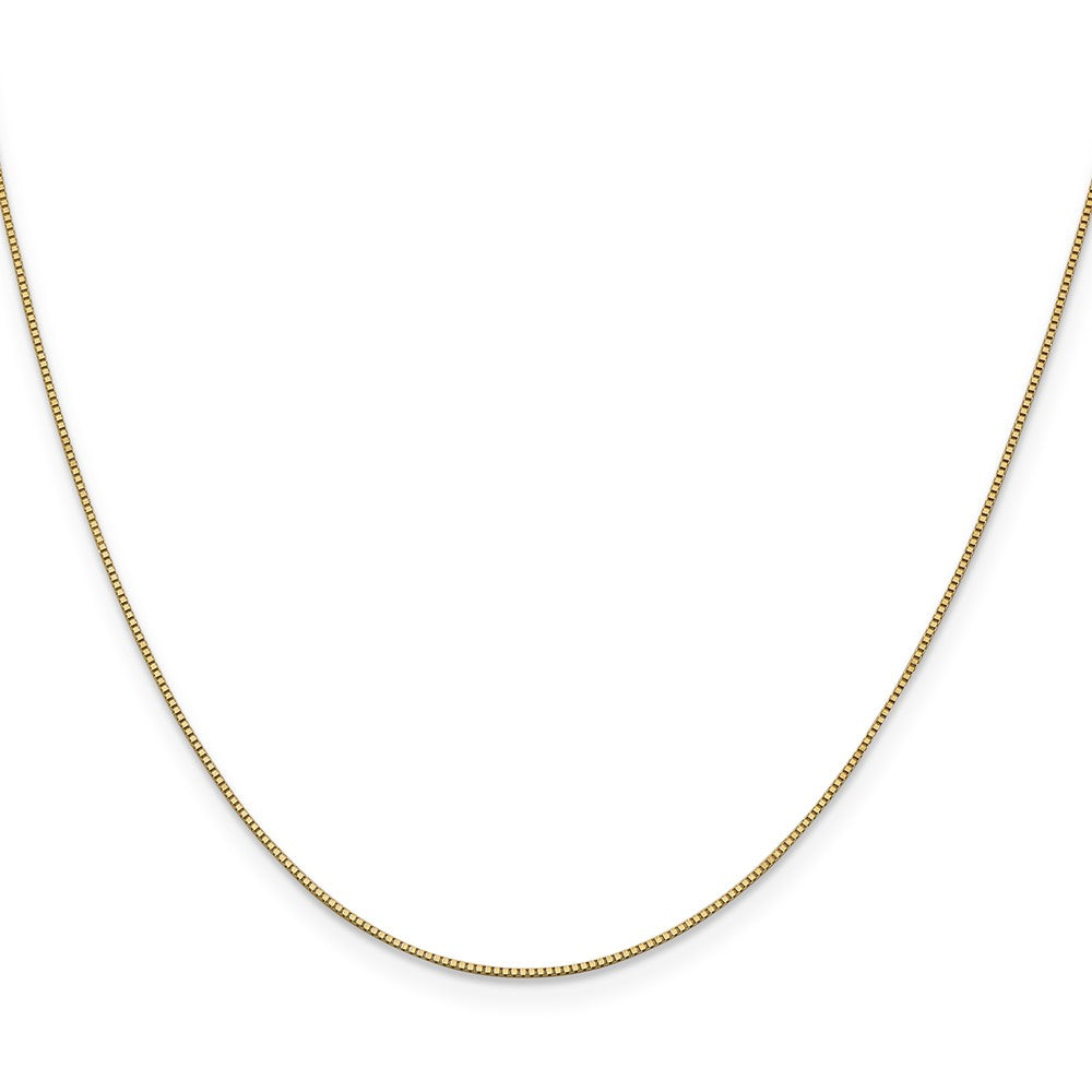 10K Yellow Gold .7mm Box With Lobster Clasp Chain Necklace