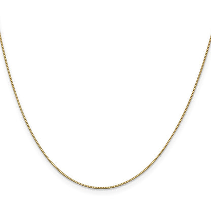 10K Yellow Gold .7mm Box With Lobster Clasp Chain Necklace