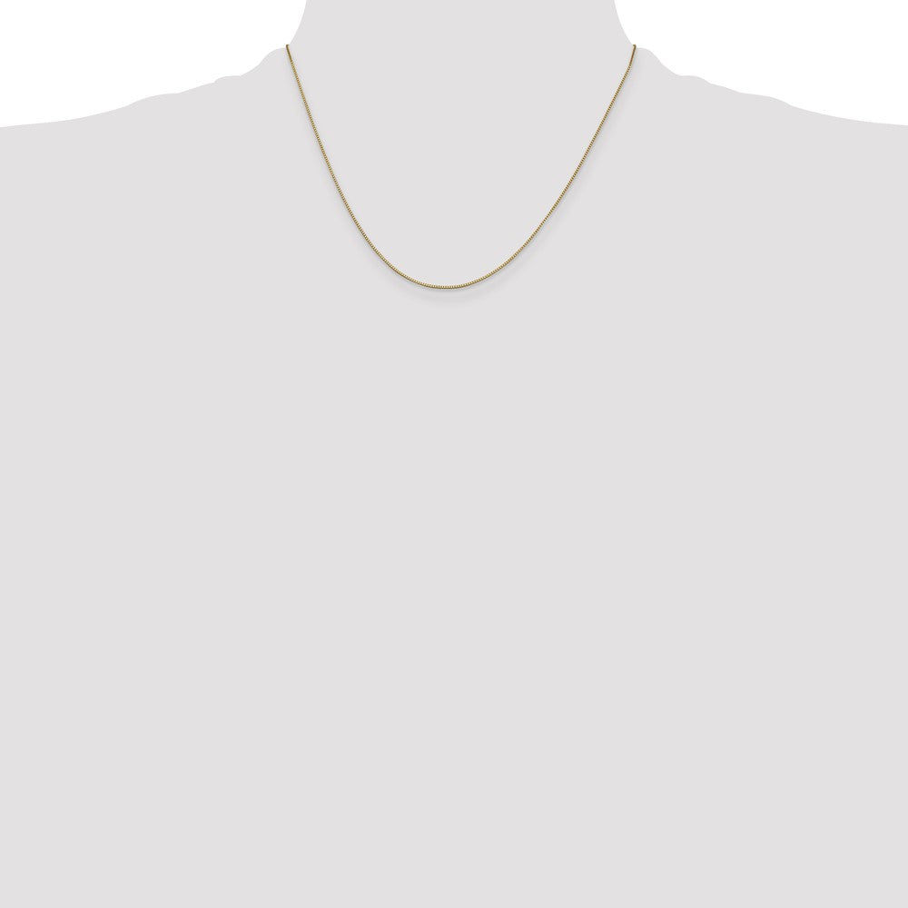 10K Yellow Gold .7mm Box With Lobster Clasp Chain Necklace