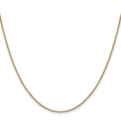 16 Inch 10k Yellow Gold .90mm Box Chain Necklace