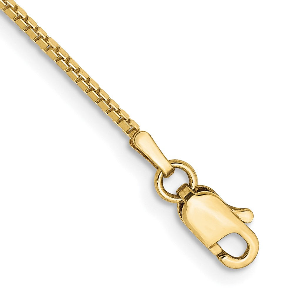 10k Yellow Gold 1mm Box Chain Bracelet