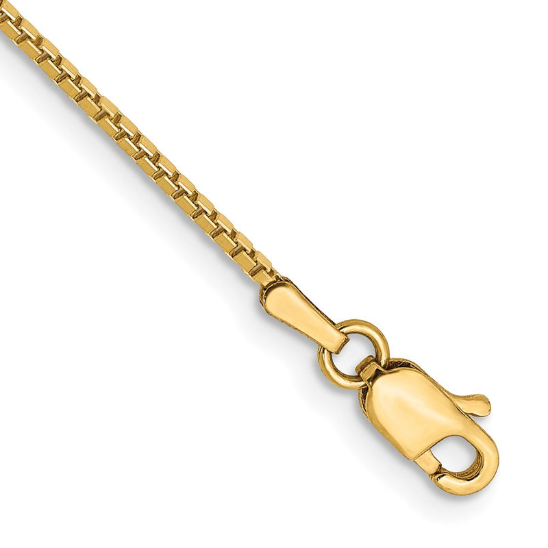 10K Yellow Gold 1.05mm Box Chain Bracelet