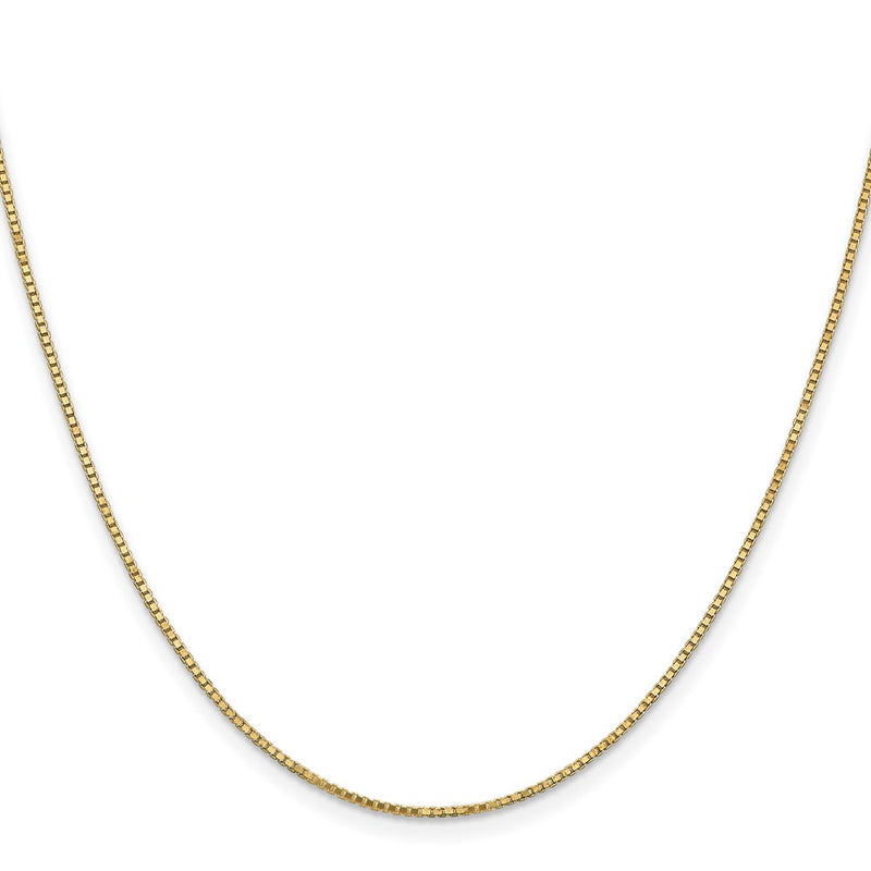 2 Inch 10k Yellow Gold 1.1mm Box Chain Necklace