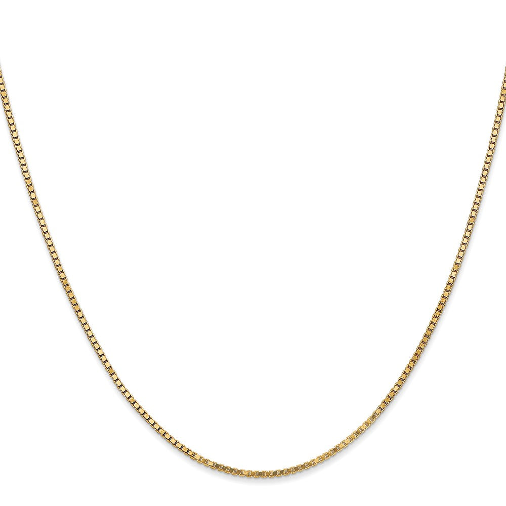 2 Inch 10k Yellow Gold 1.3mm Box Chain Necklace