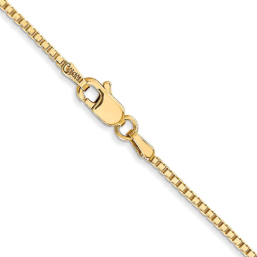 2 Inch 10k Yellow Gold 1.3mm Box Chain Necklace