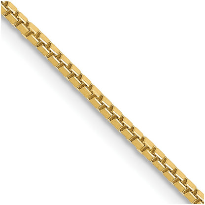 2 Inch 10k Yellow Gold 1.3mm Box Chain Necklace