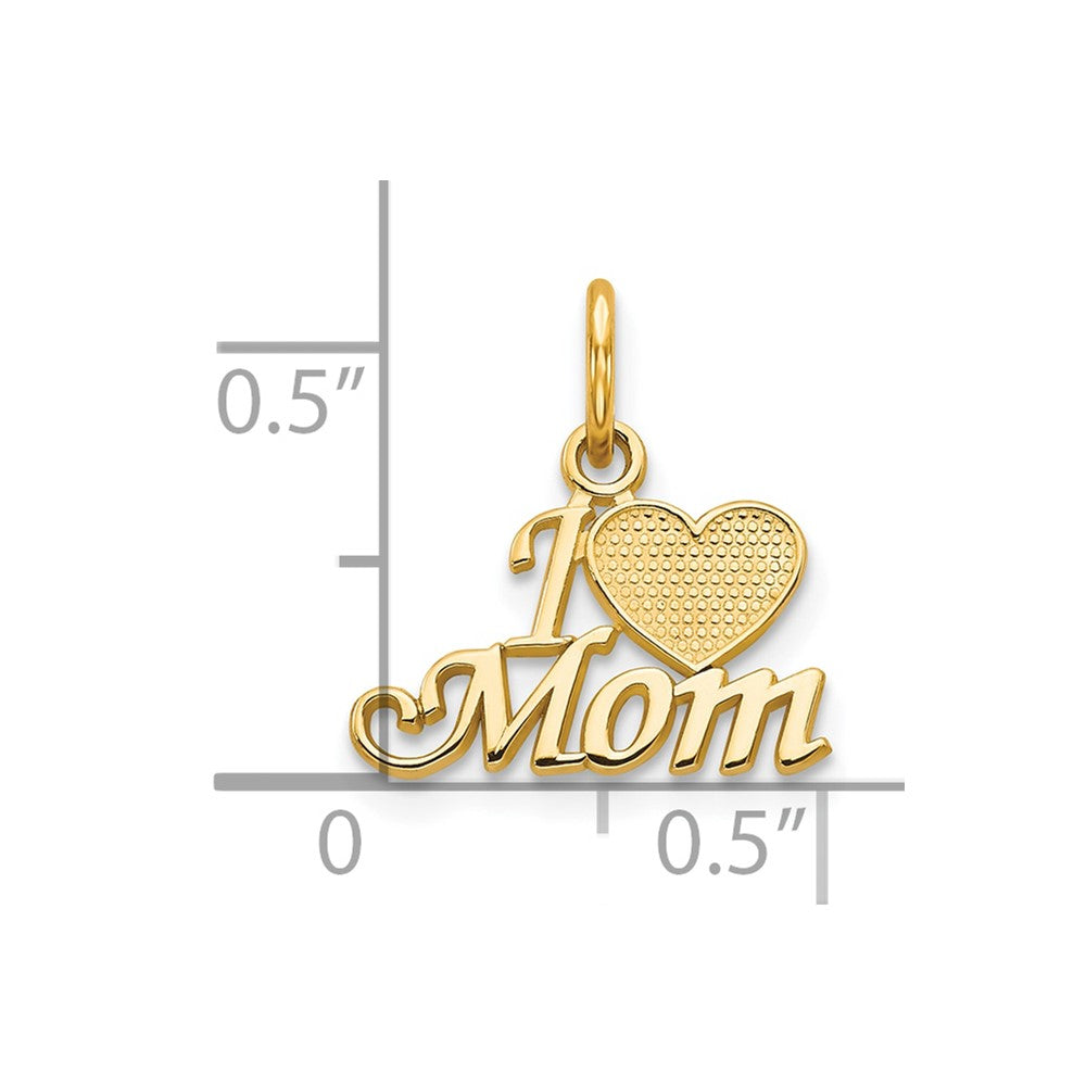 10k Yellow Gold MOM Charm