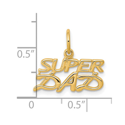 10k Yellow Gold SUPER DAD Charm