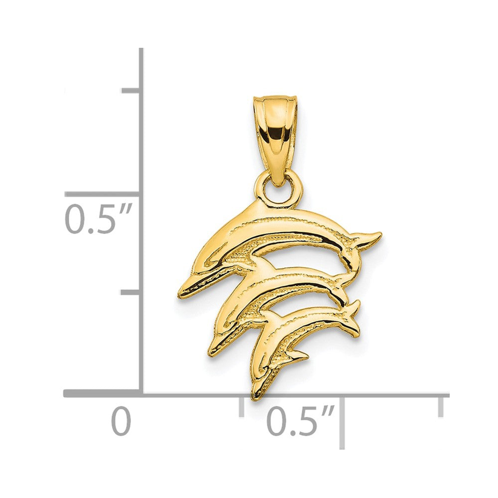 10k Yellow Gold Dolphin Charm