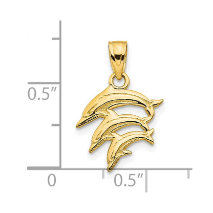 10k Yellow Gold Dolphin Charm