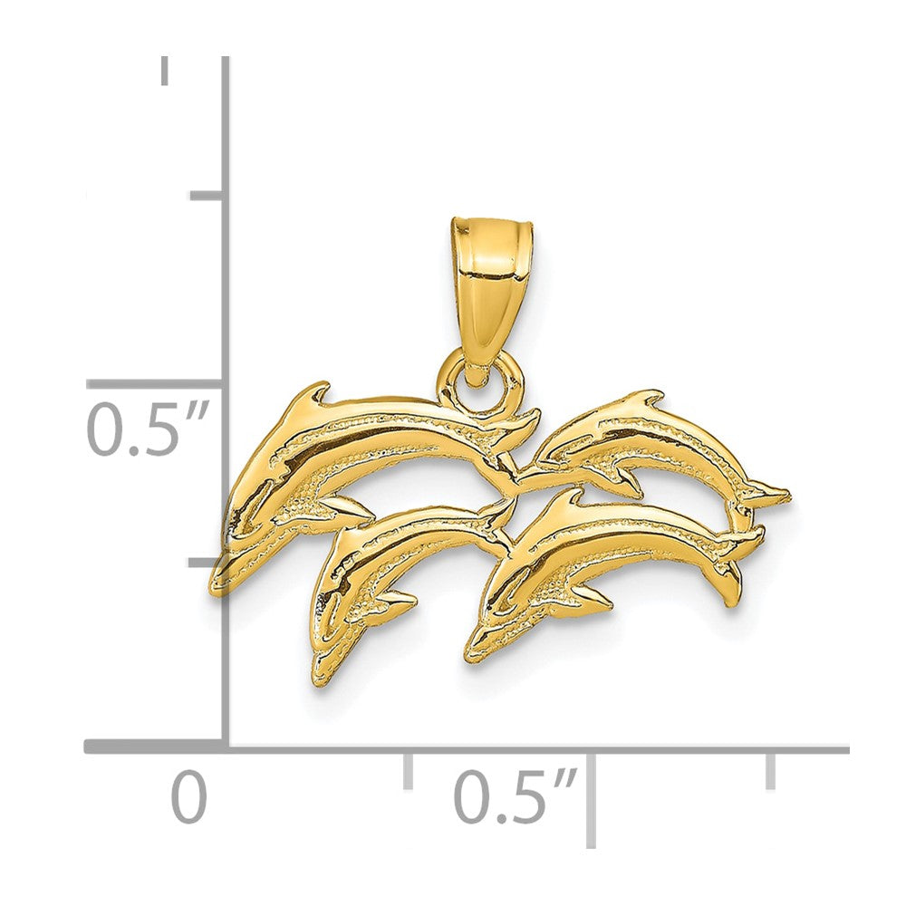 10k Yellow Gold Dolphin Charm