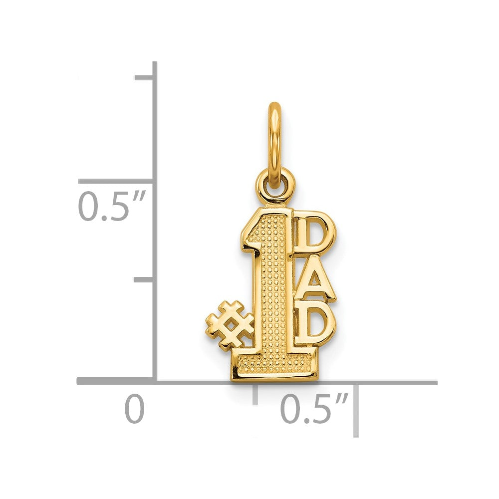 10k Yellow Gold #1 DAD Charm