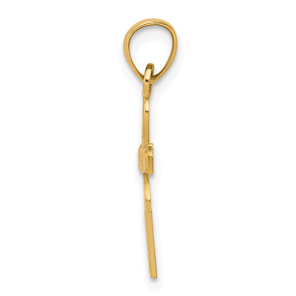10k Yellow Gold I LOVE BASKETBALL Charm