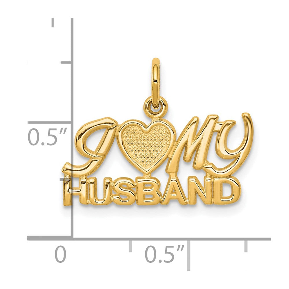 10k Yellow Gold I LOVE My HUSBAND Charm