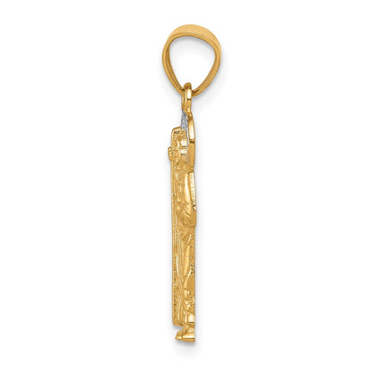 10k Yellow w/Rhodium Saint Jude Charm