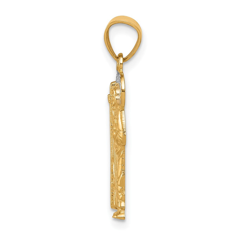 10k Yellow w/Rhodium Saint Jude Charm