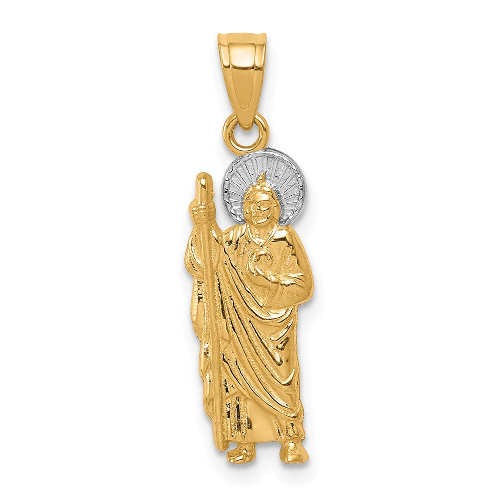 10k Yellow w/Rhodium Saint Jude Charm