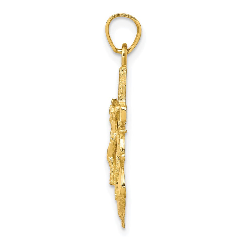 10k Yellow Gold Mariner Crucifix Pendant