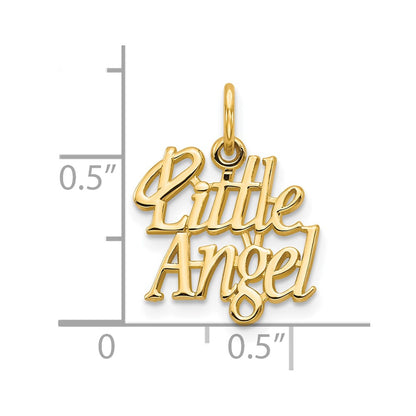 10k Yellow Gold LITTLE ANGEL with Halo Charm