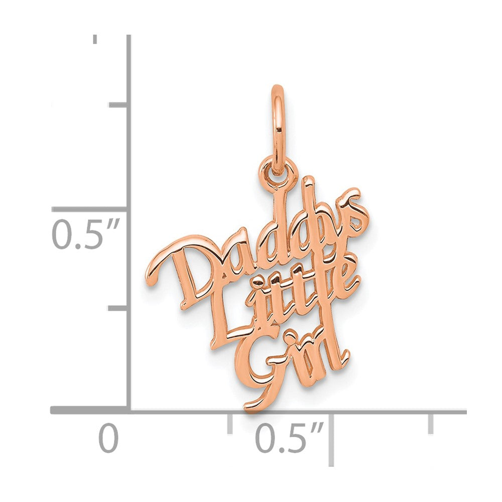 10K Rose Gold Daddys Little Girl Charm
