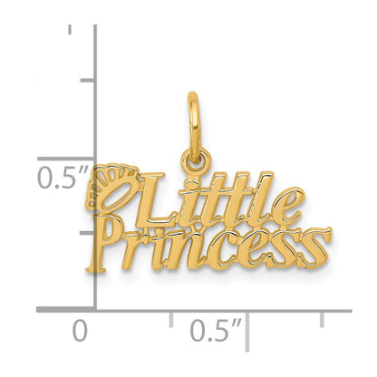 10k Yellow Gold LITTLE PRINCESS with Crown Charm