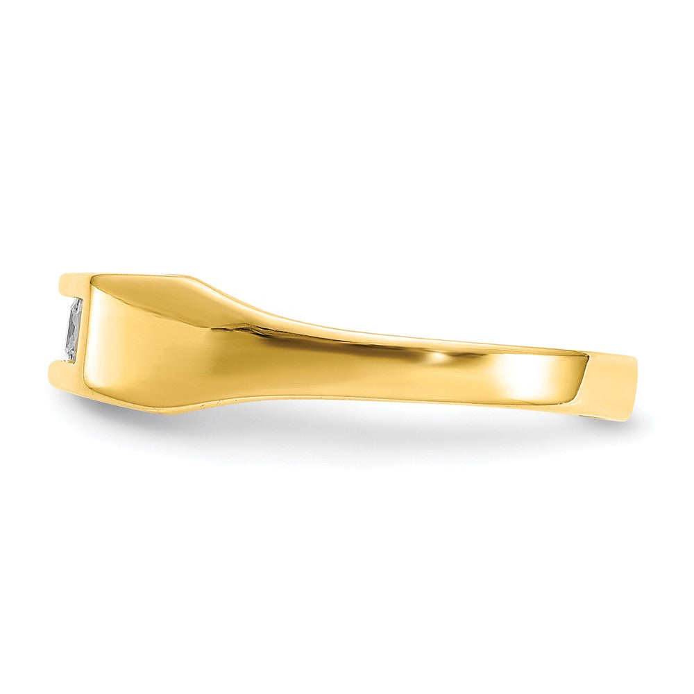 10K Yellow Gold Cz Polished Child'S Ring
