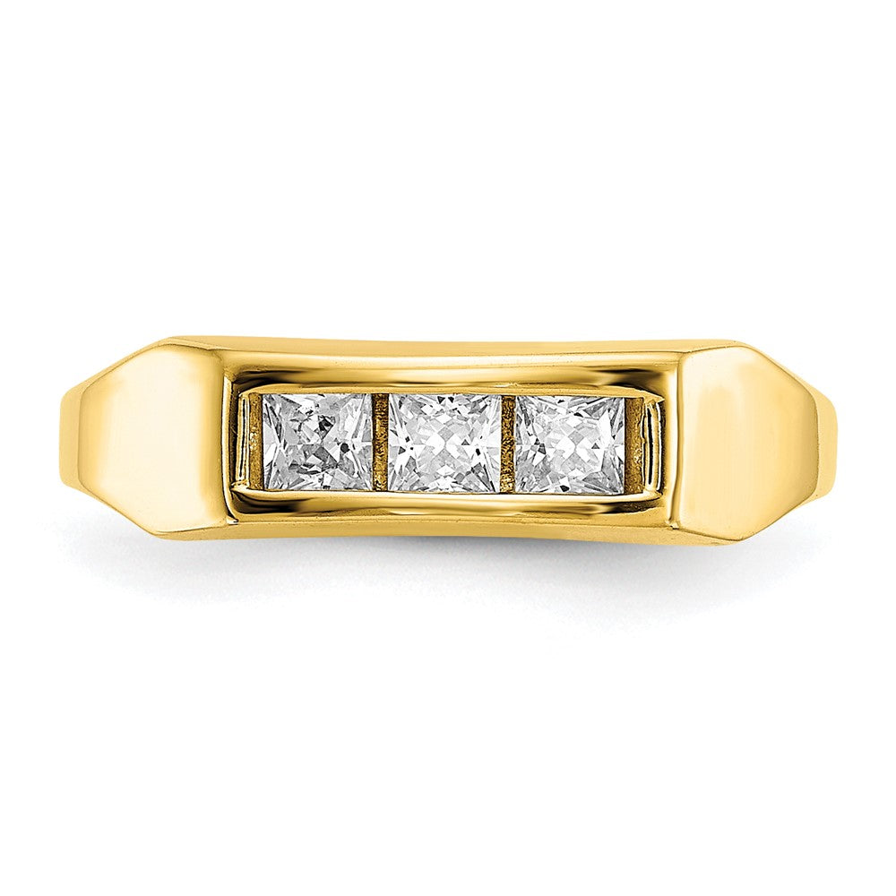 10K Yellow Gold Cz Polished Child'S Ring