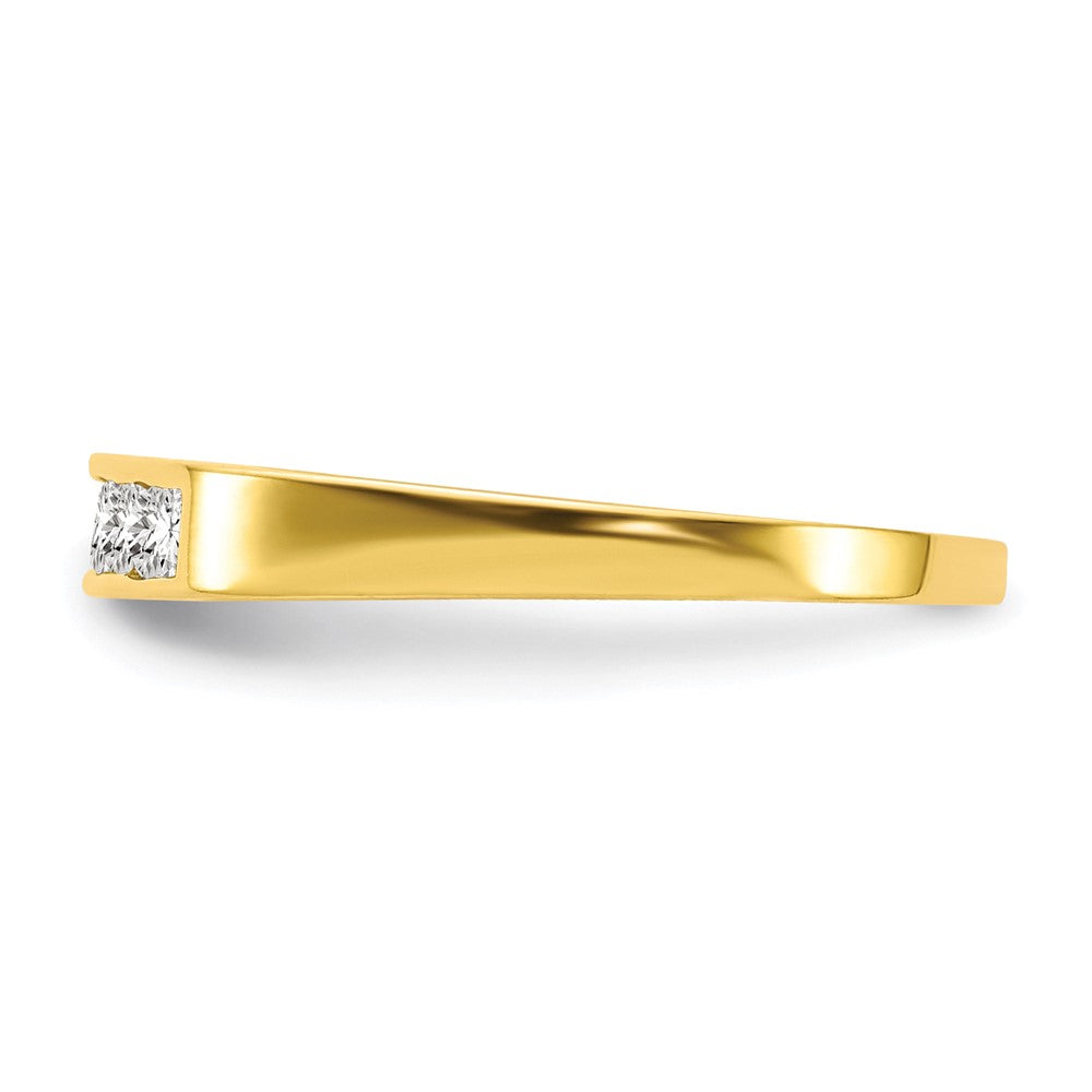 10K Yellow Gold Cz Polished Child'S Ring