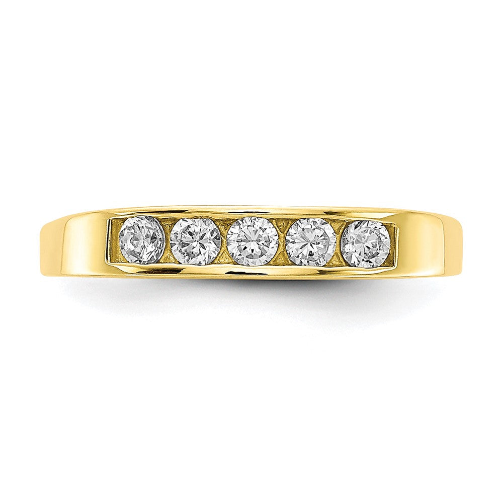 10K Yellow Gold Cz Polished Child'S Ring