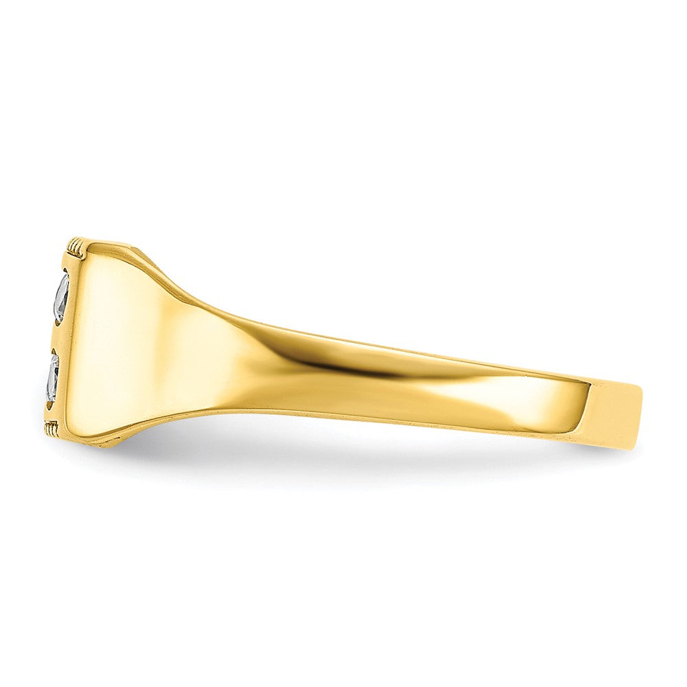 10K Yellow Gold Cz Polished Child'S Ring