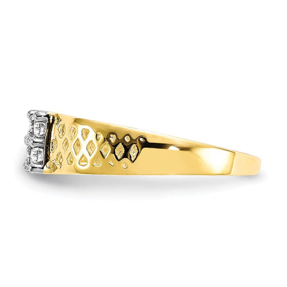 10K Yellow Gold Cz Baby Ring