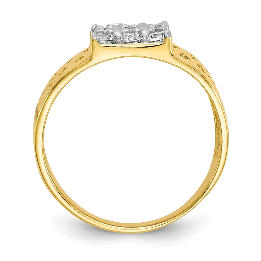10K Yellow Gold Cz Baby Ring