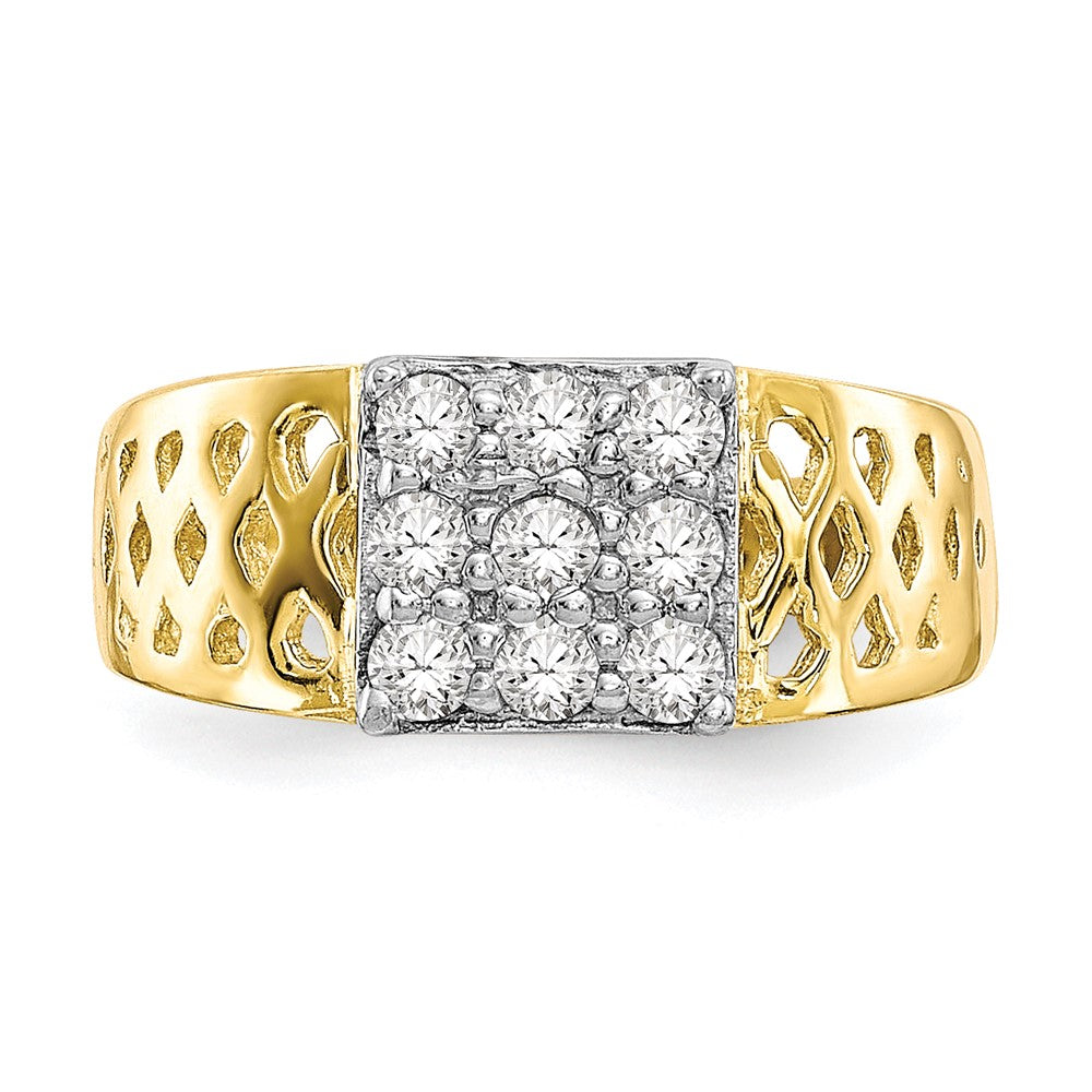 10K Yellow Gold Cz Baby Ring