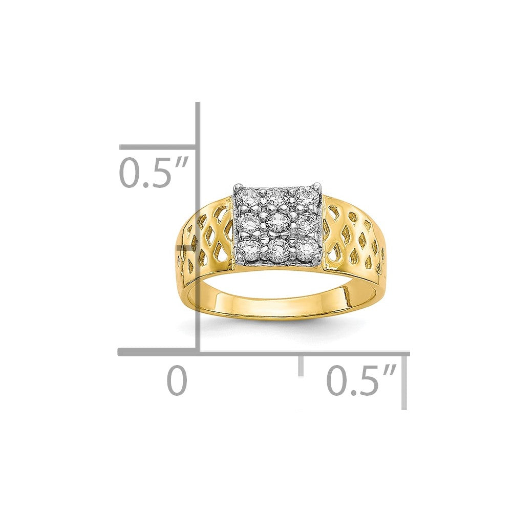10K Yellow Gold Cz Baby Ring