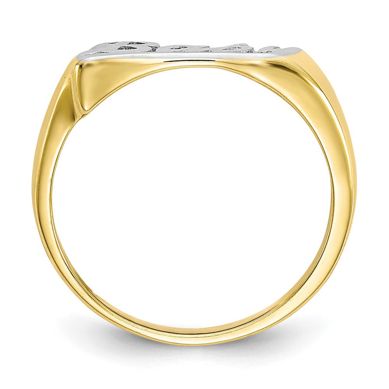 10k Yellow w/Rhodium w/ Rhodium BABY Child's Ring