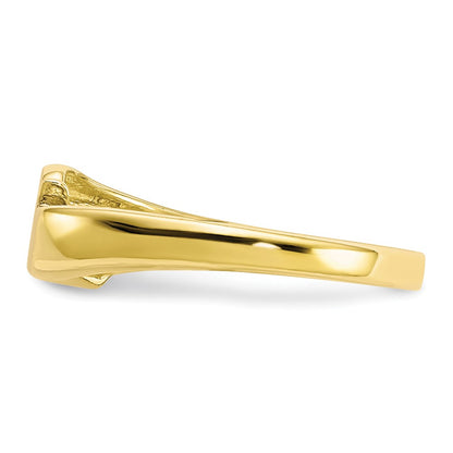 10k Yellow w/Rhodium w/ Rhodium BABY Child's Ring