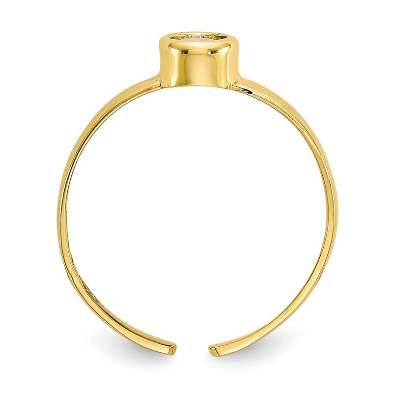 10K Yellow Gold Cz Toe Ring